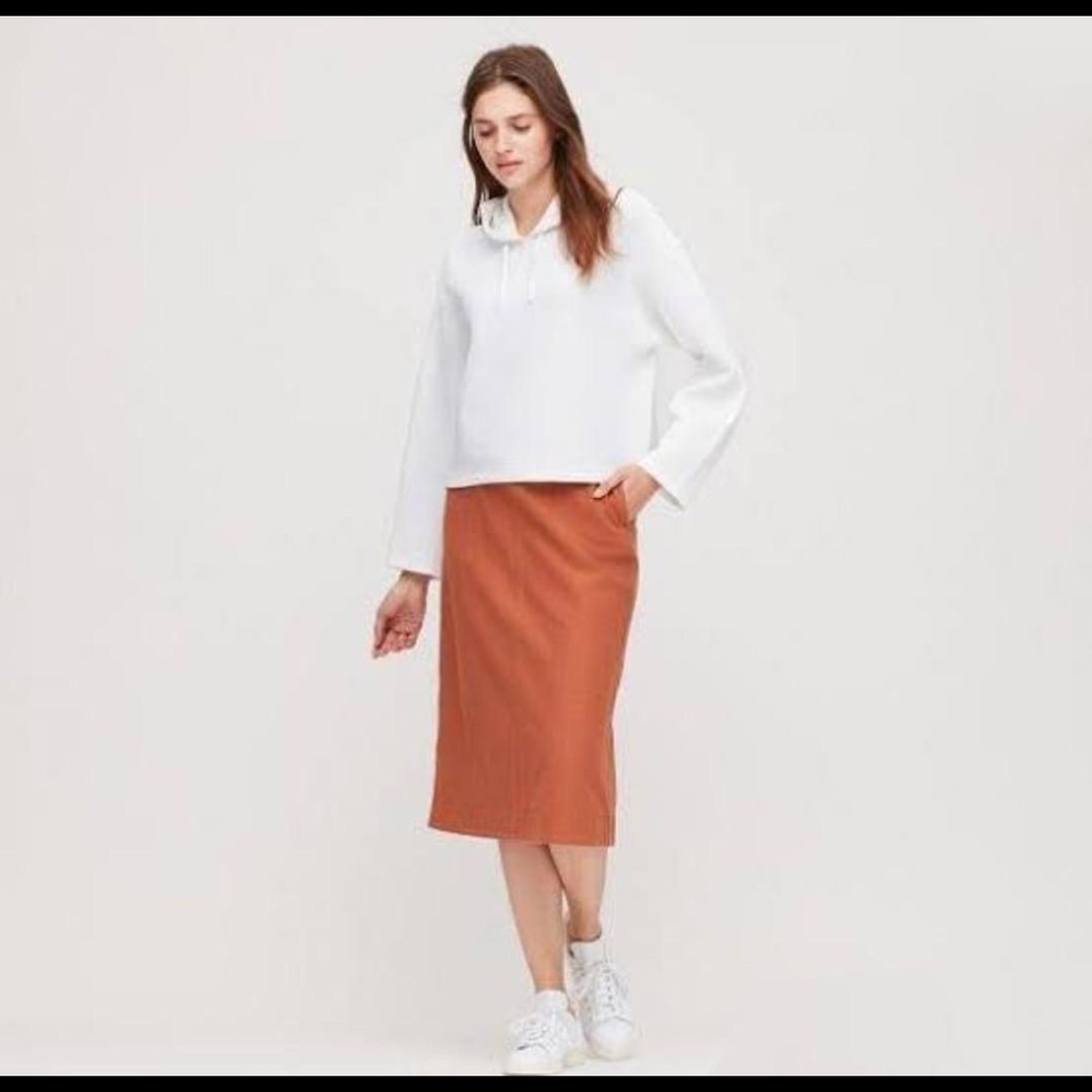 Uniqlo women denim jersey skirt